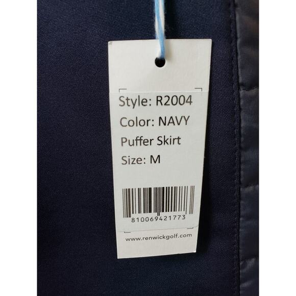 Renwick Puffer Skirt Womens Medium Navy Blue Stretch Winter Side Zipper - Picture 5 of 11